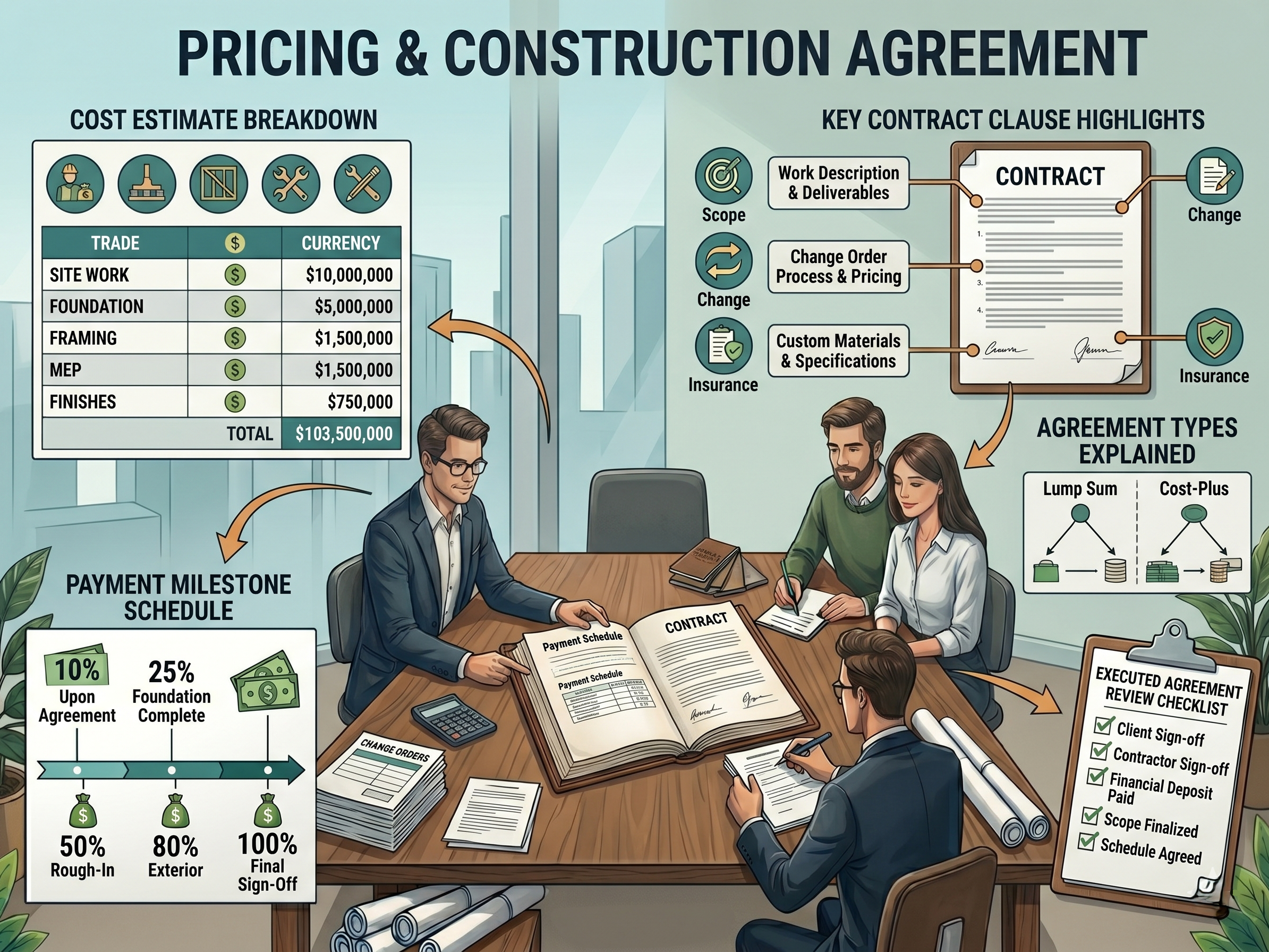 Construction pricing and agreement